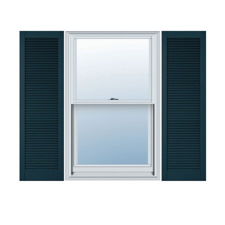 Ekena Millwork Lifetime Vinyl, Custom Straight Top All Louver, Open Louver Shutters, w/Shutter-Loks, LL6C18X02800MB LL6C18X02800MB